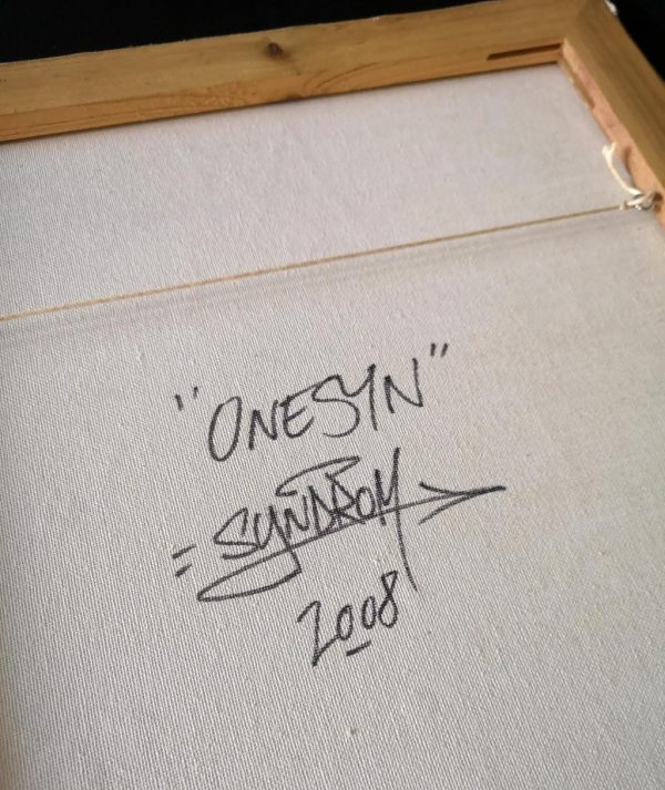 "One Syn" Original graffiti art painting on canvas