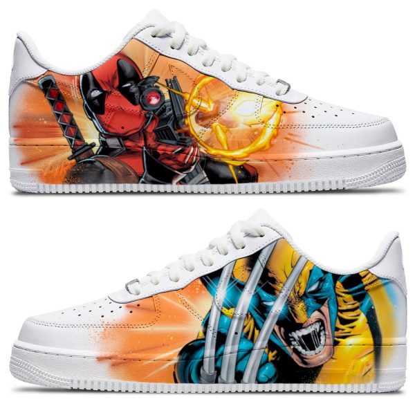 Sneakers custom Deadpool Vs. Wolverine