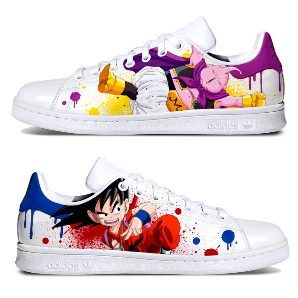 Baskets ADIDAS Stan Smith personnalisées Manga "San Gokû Vs Majin Boo"