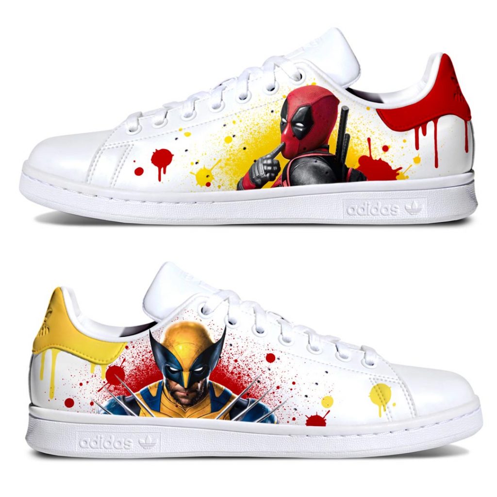 Baskets ADIDAS Stan Smith personnalisées "Marvel/DC"