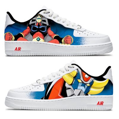 Baskets Nike Air Force 1 custom personnalisées Goldorak