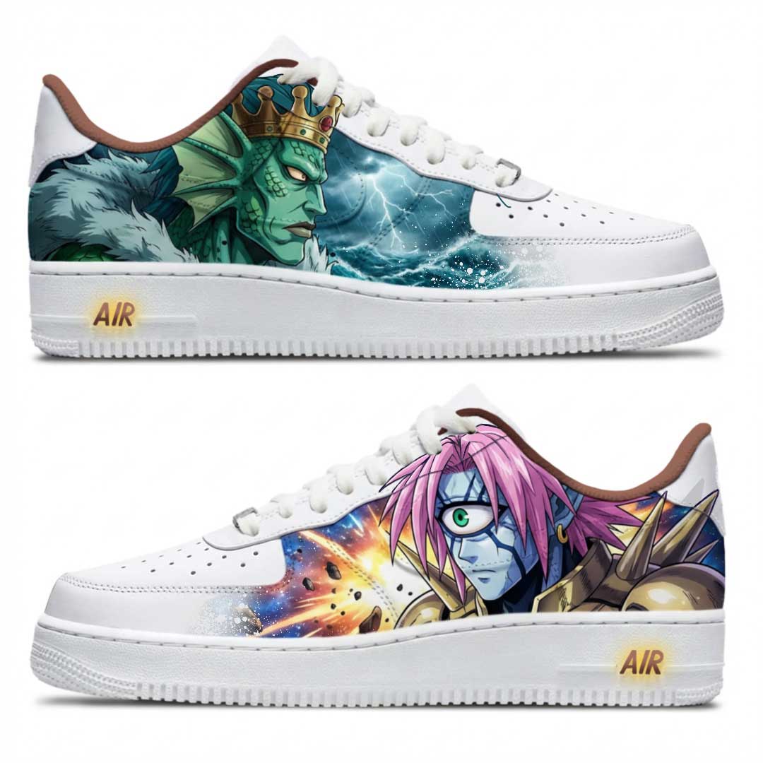 Baskets Nike Air Force 1 custom personnalisées "One Punch Man - Sea King et Boros"