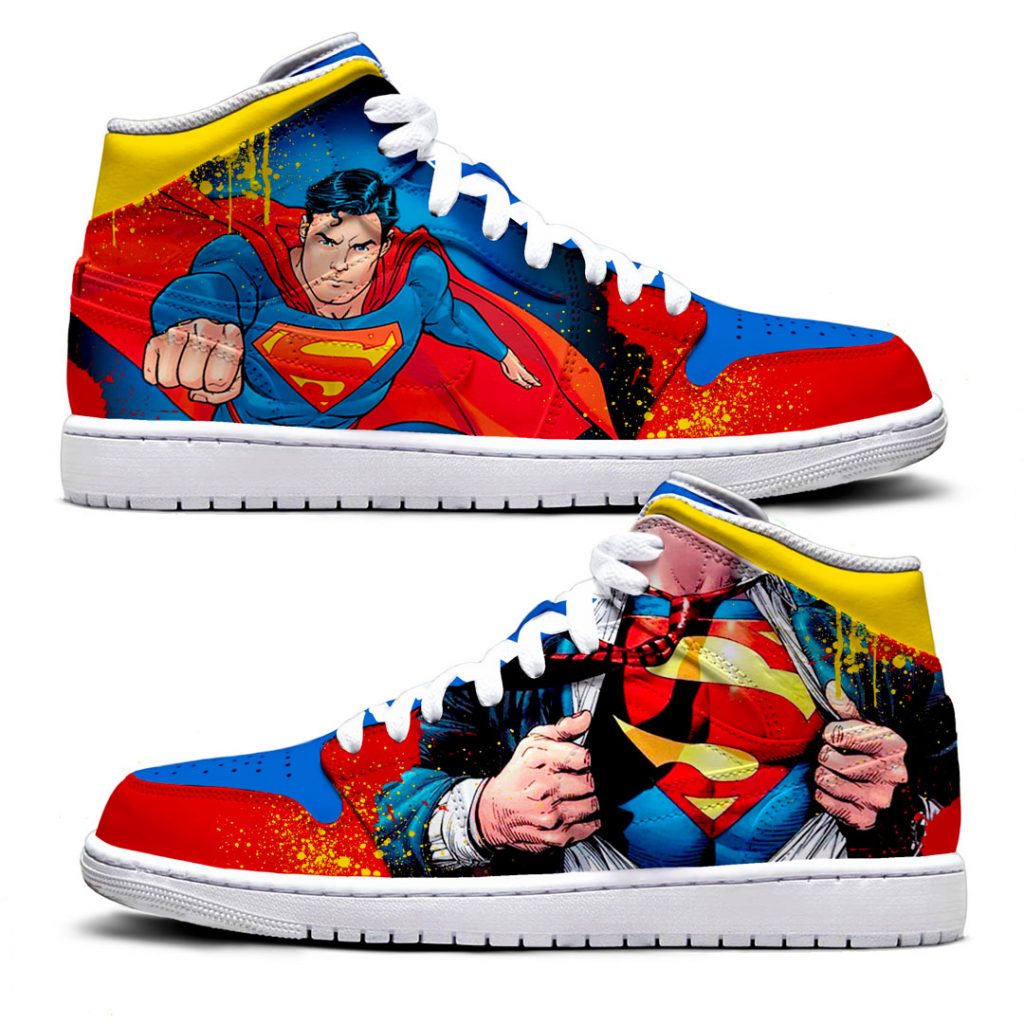 Custom "Superman" sur Nike Air Jordan 1 Mid