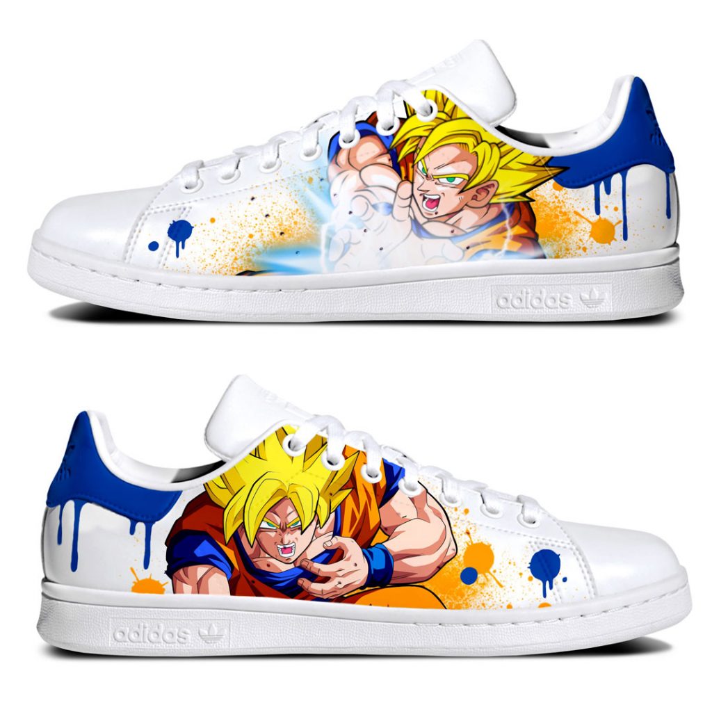 Baskets ADIDAS Stan Smith personnalisées Manga "Gokû"