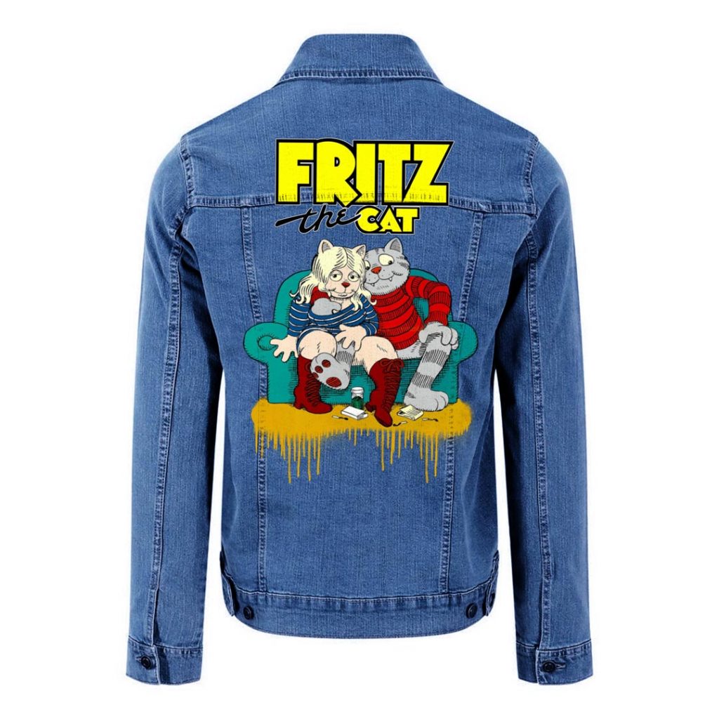 Veste en jean custom personnalisé Fritz The Cat