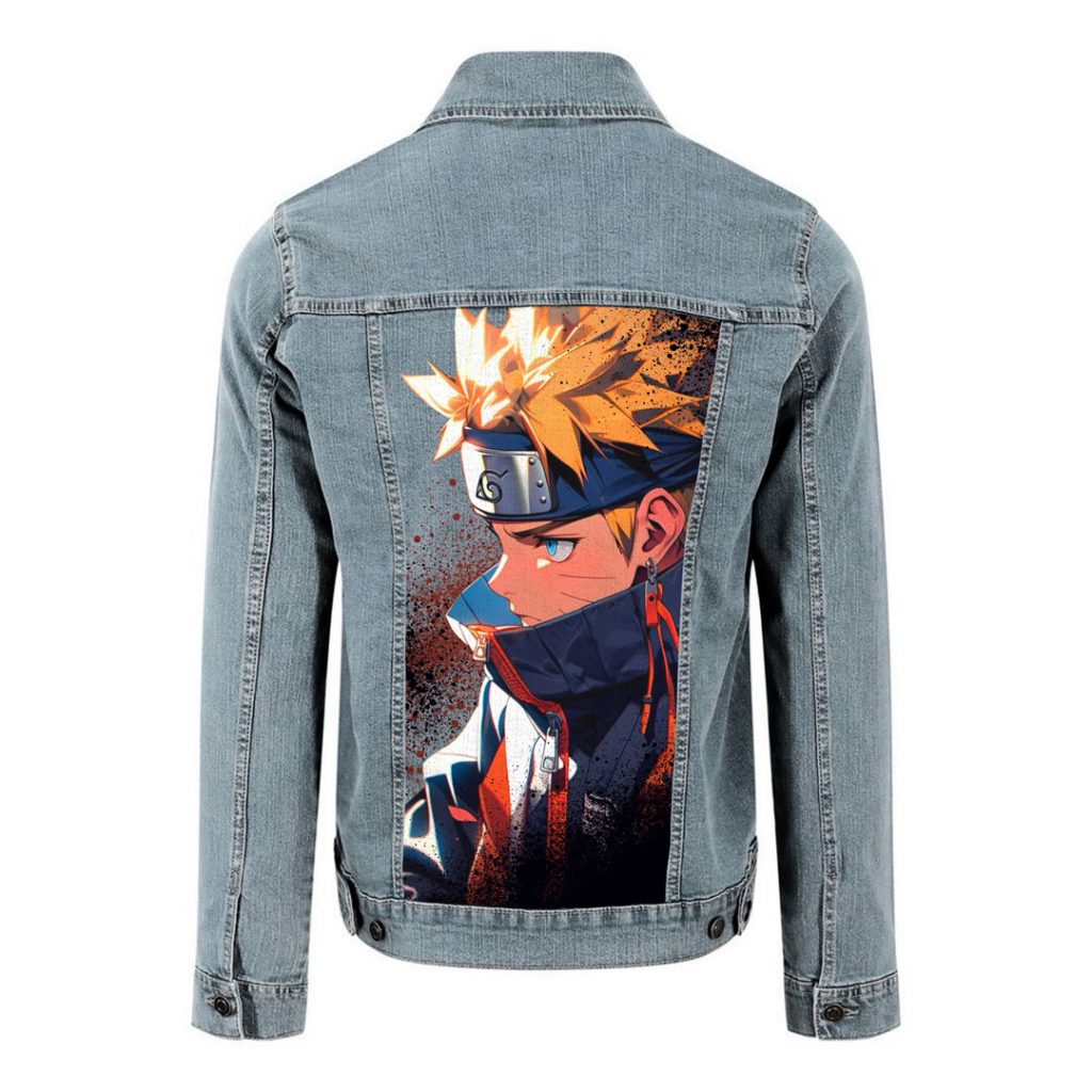 Veste en jean custom personnalisé Naruto