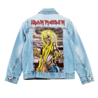 Veste en jean custom "Iron Maiden"