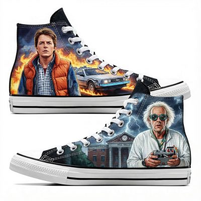 Custom personnalisé "Retour vers le futur" sur Converse Chuck Tailor All Star - High Top