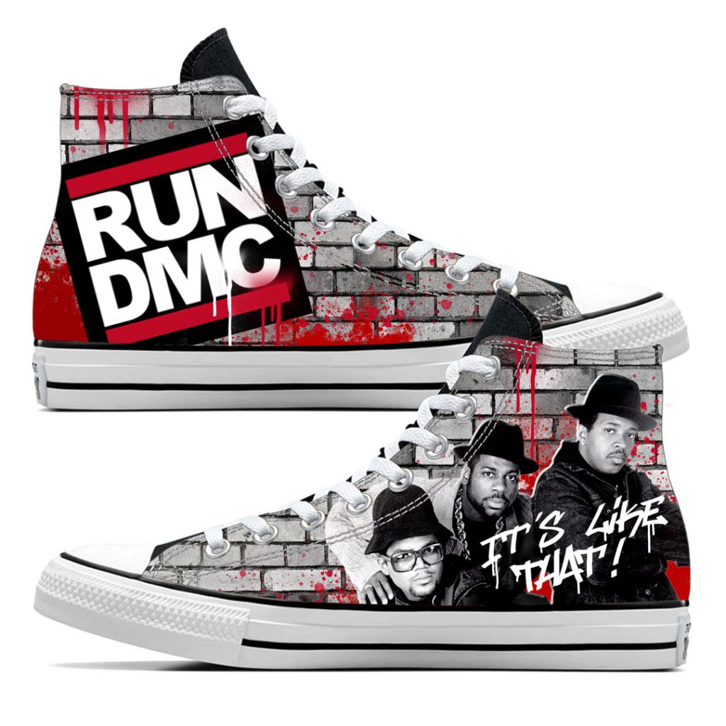 Custom personnalisé "RUN DMC" sur Converse Chuck Tailor All Star - High Top