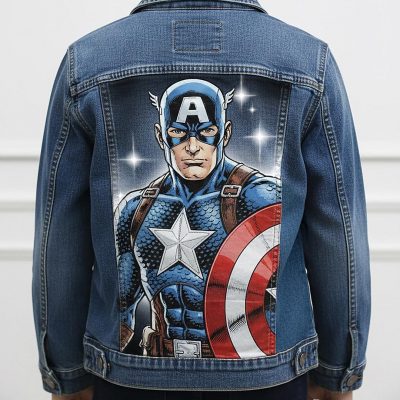 Veste custom personnalisée "Captain América"