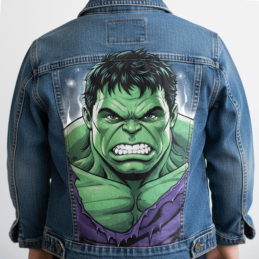 Veste custom personnalisée "Hulk"