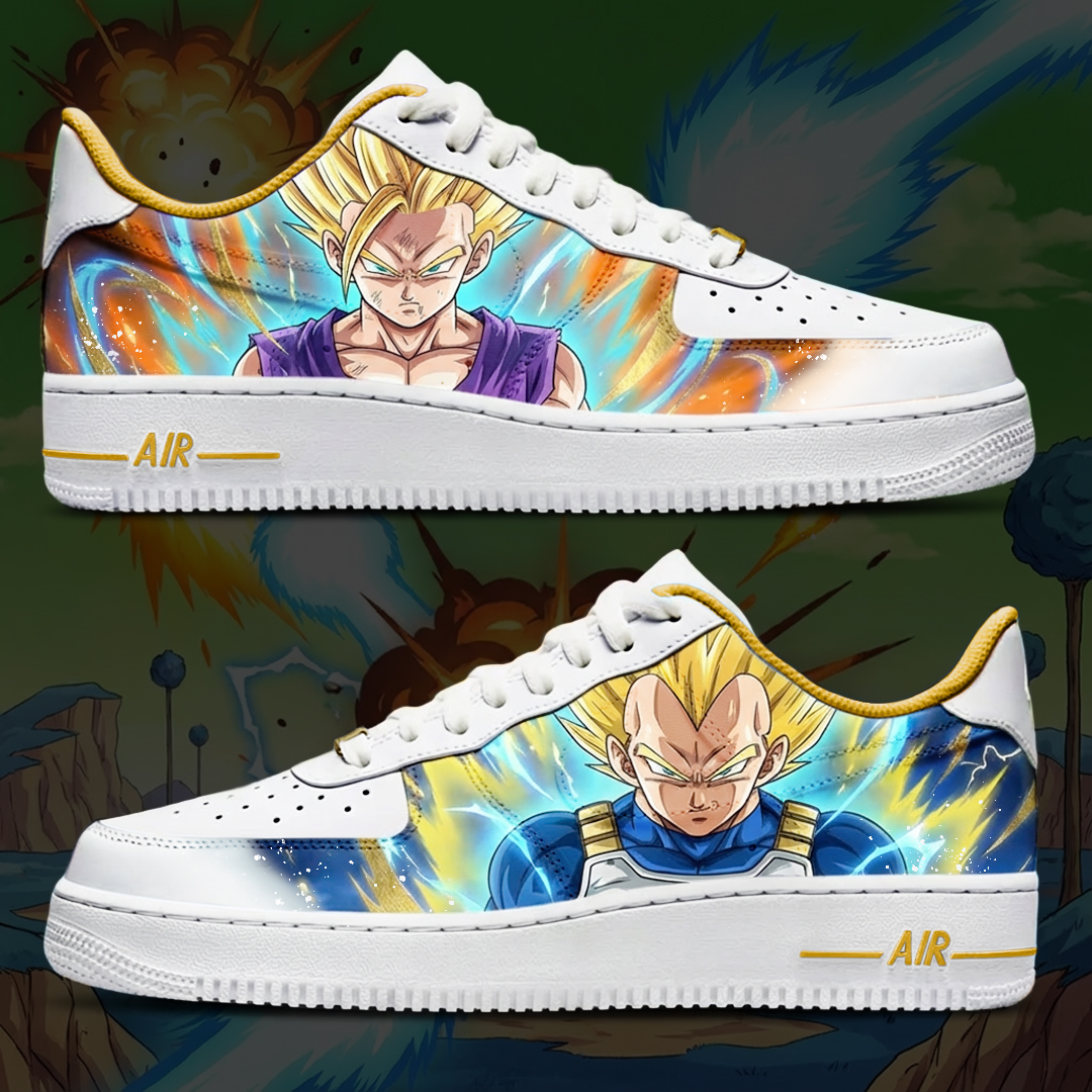 Custom personnalisé "Gohan et Vegeta Super Saiyan" sur Air Force 1