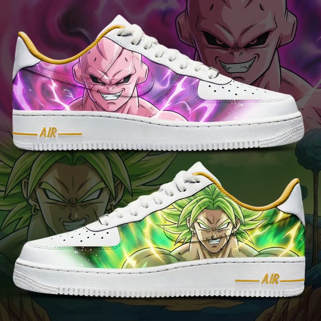Custom personnalisé "Kid Boo et Broly" sur Air Force 1