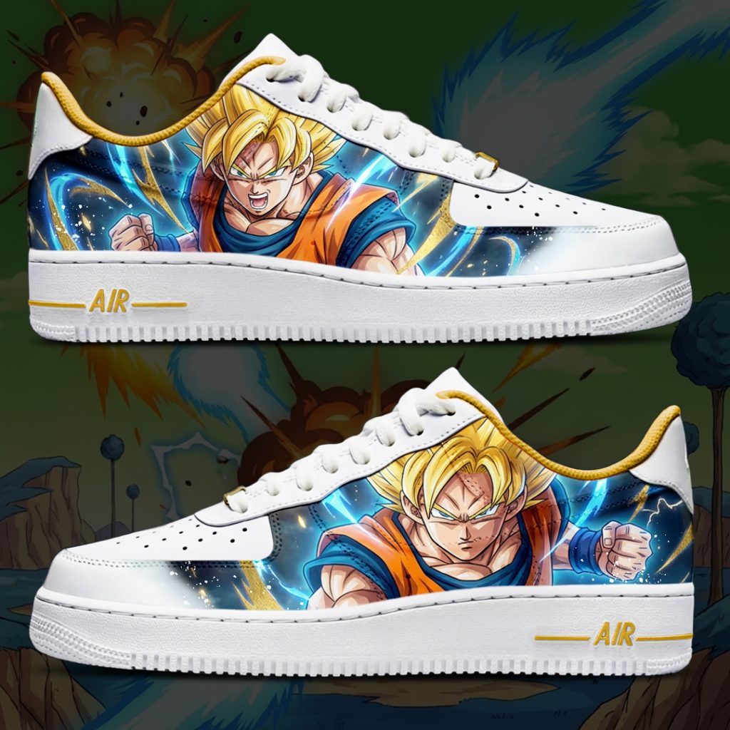 Custom personnalisé "Son Goku Super Saiyan" sur Air Force 1