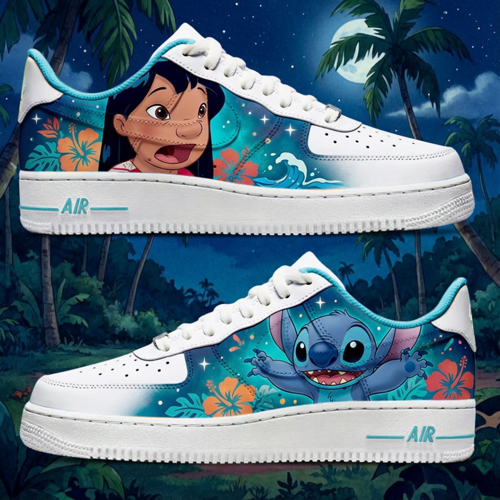 Custom personnalisé "Lilo et Stitch" sur Air Force 1