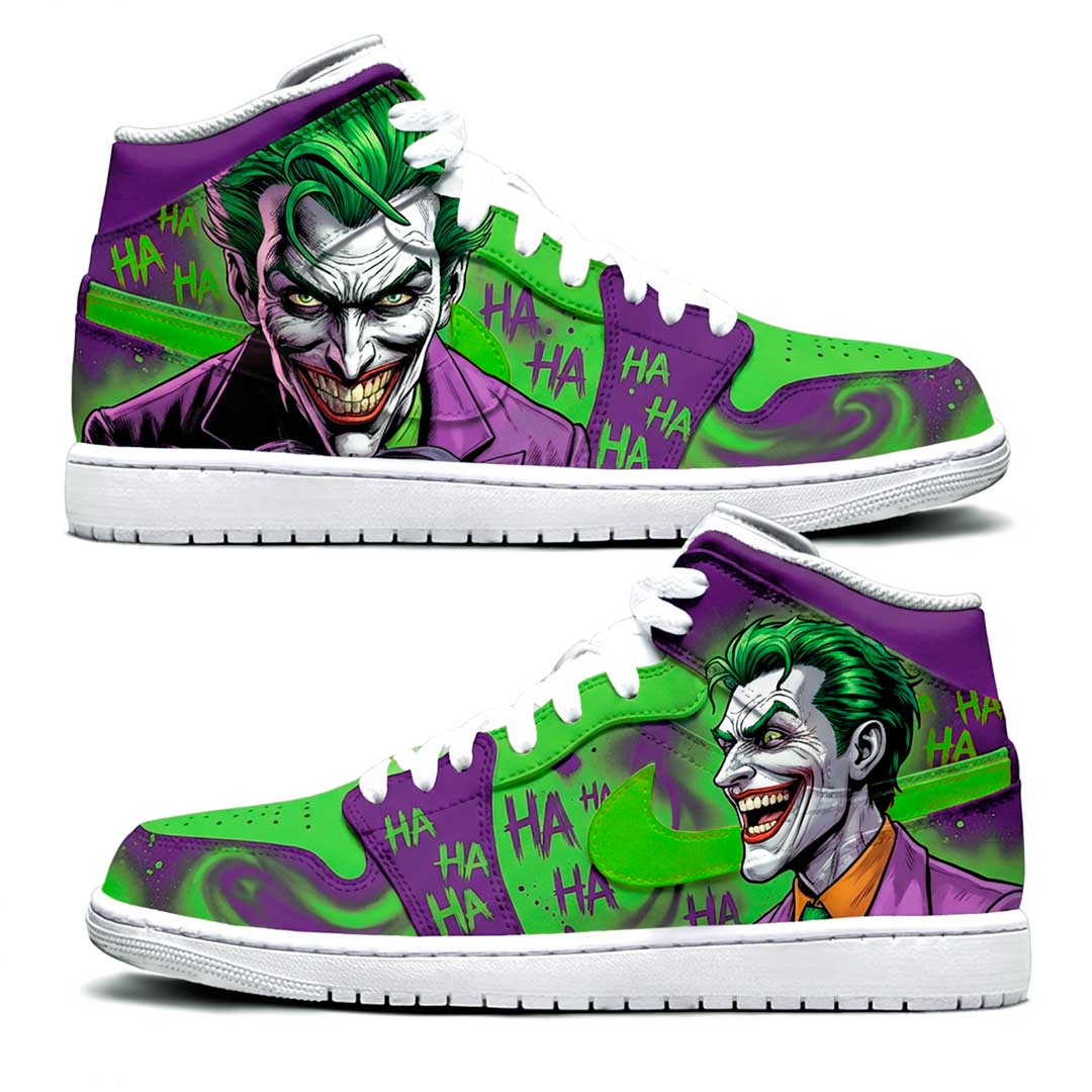 Custom "The Joker" sur Nike Air Jordan 1 Mid