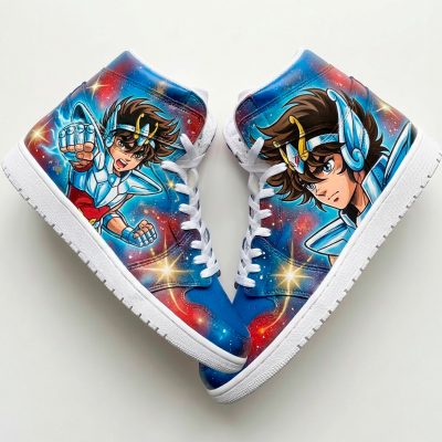 Custom "Saint Seiya - Seiya" sur Nike Air Jordan 1 Mid