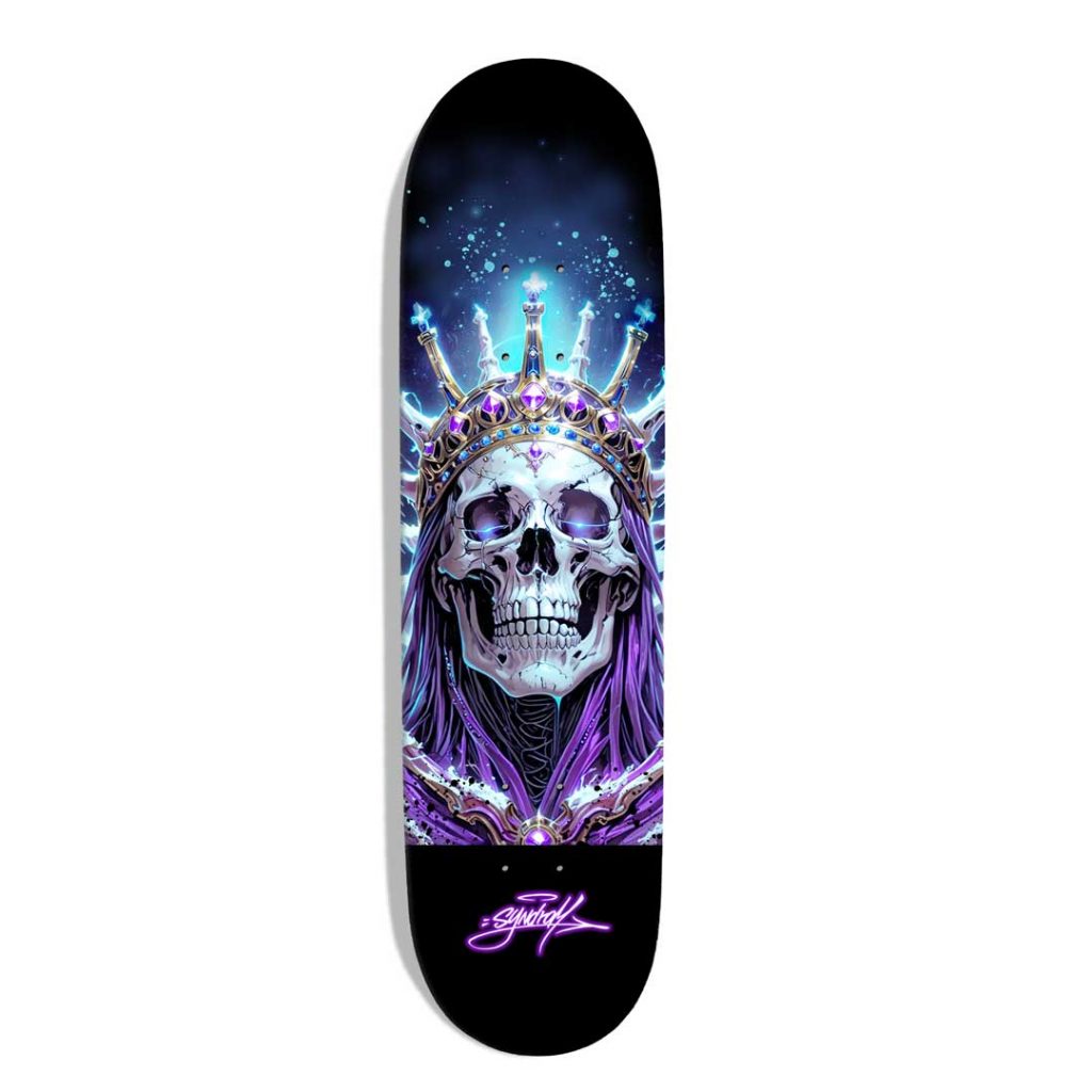 Planche de skateboard custom original "Godness Skeletor N°2"
