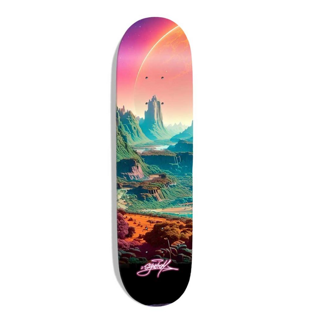 Planche de skateboard custom original "Landscape N°1"