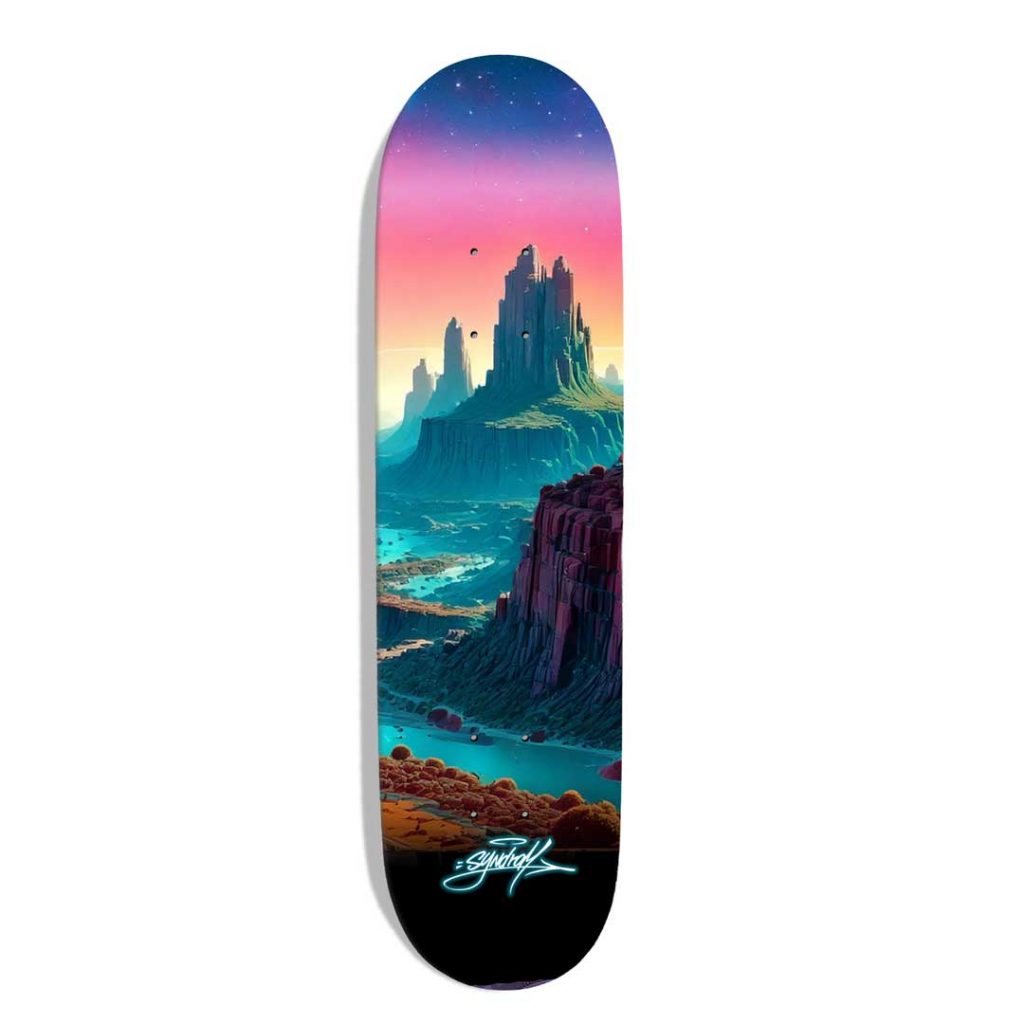 Planche de skateboard custom original "Landscape N°4"