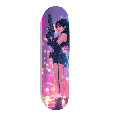 Planche de skateboard custom original "Tokyo Girl"