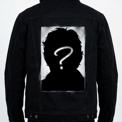 Veste custom personnalisée avec portrait en noir et blanc