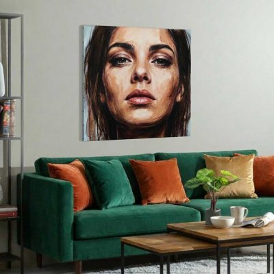 Tableau "Portrait en couleur" sur toile personnalisé