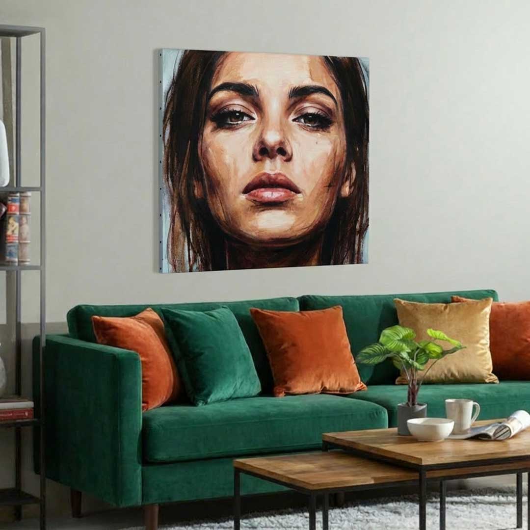 Tableau "Portrait en couleur" sur toile personnalisé