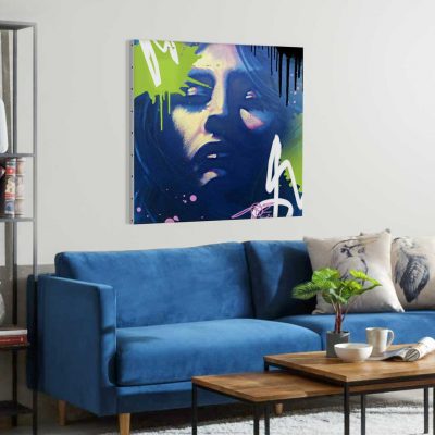 Création originale de tableau décoratif Portrait Street Art personnalisé