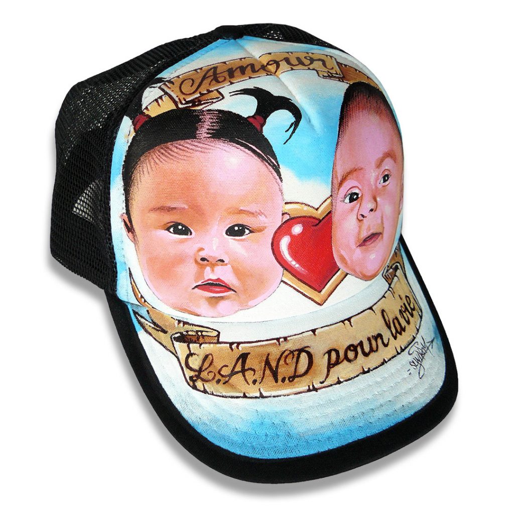 Casquette personnalisée avec portraits