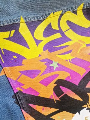 Veste en jean personnalisée "Graffiti"