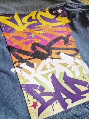 Veste en jean personnalisée "Graffiti"