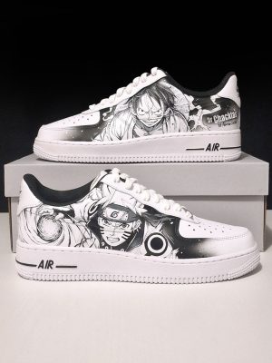 Custom Air Force 1 personnalisée Naruto et Luffy