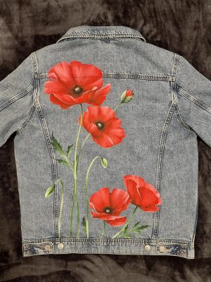 Veste en jean personnalisée "Motif Floral"